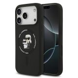 ORIGINALEN KARL LAGERFELD OVITEK MAGSAFE IPHONE 17 PRO - KARL AND CHOUPETTE - ČRN - KLHMP17LSCMKCRHK