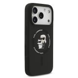 ORIGINALEN KARL LAGERFELD OVITEK MAGSAFE IPHONE 17 PRO - KARL AND CHOUPETTE - ČRN - KLHMP17LSCMKCRHK