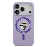 ORIGINALEN KARL LAGERFELD OVITEK MAGSAFE IPHONE 17 PRO - KARL AND CHOUPETTE - VIJOLA - KLHMP17LSCMKCRHU