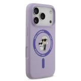ORIGINALEN KARL LAGERFELD OVITEK MAGSAFE IPHONE 17 PRO - KARL AND CHOUPETTE - VIJOLA - KLHMP17LSCMKCRHU