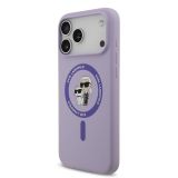 ORIGINALEN KARL LAGERFELD OVITEK MAGSAFE IPHONE 17 PRO MAX - KARL AND CHOUPETTE - VIJOLA - KLHMP17XSCMKCRHU