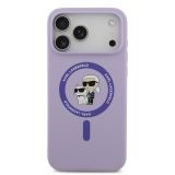 ORIGINALEN KARL LAGERFELD OVITEK MAGSAFE IPHONE 17 PRO MAX - KARL AND CHOUPETTE - VIJOLA - KLHMP17XSCMKCRHU