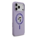 ORIGINALEN KARL LAGERFELD OVITEK MAGSAFE IPHONE 17 PRO MAX - KARL AND CHOUPETTE - VIJOLA - KLHMP17XSCMKCRHU