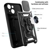 SILIKONSKI OVITEK ARMOR RING Z ZAŠČITO KAMERE ZA IPHONE 17 - ČRN