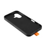 MAT LIQUID SILIKONSKI OVITEK S PAŠČKOM Z MAGSAFE ZA IPHONE 17 - ČRNO-ORANŽEN