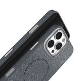 SILIKONSKI OVITEK GLITTER Z MAGSAFE ZA IPHONE 17 PRO - ČRN