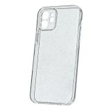 SILIKONSKI OVITEK Z BLEŠČICAMI ZA IPHONE 17 AIR - PROZOREN S SREBRNIMI BLEŠČICAMI