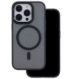 SILIKONSKI OVITEK MAGSAFE ZA IPHONE 16 - PROZORNO ČRN