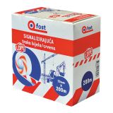 OZNAČEVALNO - OPOZORILNI TRAK FOST RDEČE - BEL 200M X 70MM