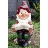 FIGURA, OKRASNA PALČEK S HARMONIKO VIŠ 48CM