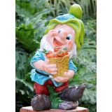 FIGURA, OKRASNA PALČEK S KOŠARO KORENJA VIŠ 36 CM