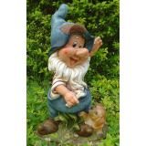 FIGURA, OKRASNA PALČEK S KUŽKOM VIŠ 39CM