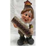 FIGURA, OKRASNA PALČEK S TABLO DOBRODOŠLI VIŠ 36CM