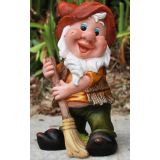 FIGURA, OKRASNA PALČEK Z METLO VIŠ.30 CM