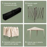 PAVILJON ZA KAMPIRANJE VONHAUS POP-UP 3X3M BEŽ