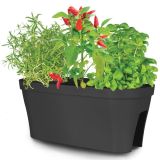 PE ZUNANJE KORITO MONACO 60X26X24CM OGRAJNO, ANTRACIT