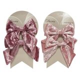 OKRASEK ZA JELKO PENTLJA 16 CM ŽAMET 2/1 ROZA SORTIRANO