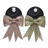 OKRASEK ZA JELKO PENTLJA 23 CM SORT ROZA / ZLATA BLEŠČICE