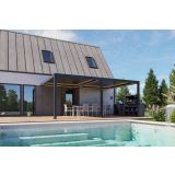 PERGOLA BELLANO BIOKLIMATSKA MOTORIZIRANA 6X4 M -PRITRJENA V STENO