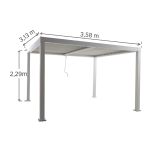 PERGOLA CLIMA BIOKLIMATSKA POLNA ALU 313X358 BELA