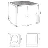 PERGOLA TART BIOCLI. 300X300 ALU TEMNO SIVA