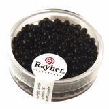 PERLE RAYHER PERLE OPAK, 2.6 MM ČRNE, 17G