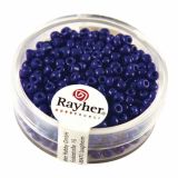 PERLE RAYHER PERLE OPAK, 2.6 MM TEMNO MODRE, 17G