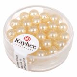 PERLE RAYHER PERLE STEK. RENAISSANCE BELE, 6 MM, 45 KOM.