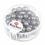 PERLE RAYHER PERLE STEK. RENAISSANCE SREB.SIVE, 6 MM, 45 KOM.