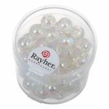 PERLE RAYHER PERLE VOŠČENE, 8 MM IRIS BELE, 62 KOS.