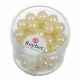 PERLE RAYHER PERLE VOŠČENE, 8 MM KREM, 62 KOS.