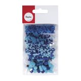 PERLE STEKLENE "MIX", MODRE, 40G