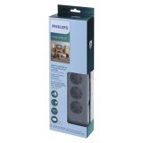 PRENAPETOSTNA ZAŠČITA PHILIPS PHILIPS, 4 VTIČNICE, 2M 1800J, TV