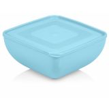 PIKNIK PROGRAM UCSAN PLASTIK SKLEDA S POKROVOM 2.5 L KVADRATNA MODRE BARVE