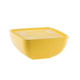 PIKNIK PROGRAM UCSAN PLASTIK SKLEDA S POKROVOM 4 L KVADRATNA RUMENE BARVE