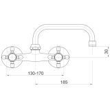 PIPA KUHINJSKA UNITAS STIL STENSKA, "U" IZLIV , KROM ZLATA