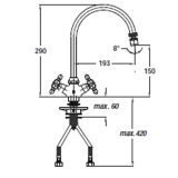 PIPA KUHINJSKA UNITAS STIL STOJEČA "J" IZLIV ZA KUHINJO Z22