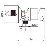 PIPA ZA TUŠ KAD BLITZ LIFE 1317, BREZ GIBLJIVE CEVI IN PRHE