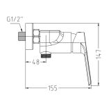 PIPA ZA TUŠ KAD BLITZ VIVA 1717 BETON TUŠ VZOREC
