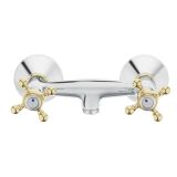 PIPA ZA TUŠ KAD UNITAS STIL PRHA, BREZ GIBLJIVE CEVI IN ROČKE, KROM/ZLATA