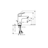 PIPA ZA UMIVALNIK HANSGROHE MYCUBE 100