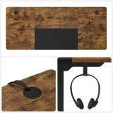 PISALNA MIZA SONGMICS SIT&STAND ELEKTRIČNA Z OKVIRJEM RUSTIK