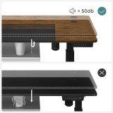 PISALNA MIZA SONGMICS SIT&STAND ELEKTRIČNA Z OKVIRJEM RUSTIK