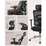 PISALNI STOL SONGMICS OBN070B01 ERGONOMSKI