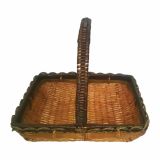 PLETENA KOŠARA Z ROČAJEM NIZKA OGLATA VELIKA RATAN