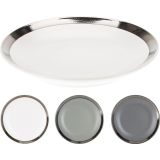 PLITVI KROŽNIK EH 20 CM KOVINSKA OBROBA RAZLIČN BARVE