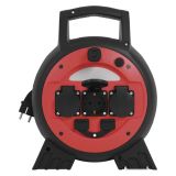 ROLETA - GUMI VODNIK EMOS VSEVREMENSKI 20M 230V 3 VTIČNICE, MODER