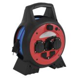 ROLETA - GUMI VODNIK EMOS VSEVREMENSKI 20M 230V 3 VTIČNICE, MODER