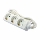 PODALJŠEK EURO M 3 ŠUKO VTIČNICE 1.5M H05VV-F 3G1.5 PVC BELI