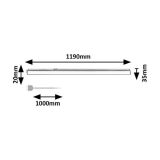 PODELEM. STENSKA SVETILKA RABALUX BAREG LED S STIKALOM 16W 1400LM 3000K 1190MM IP20
